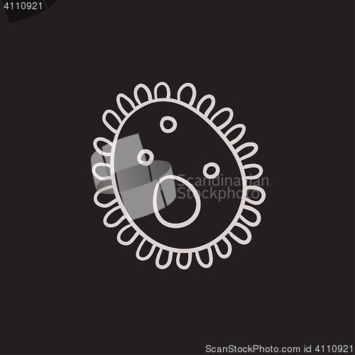 Image of Bacteria sketch icon.