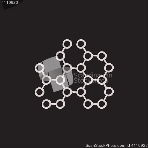 Image of Molecule sketch icon.