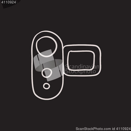 Image of Digital video camera sketch icon.