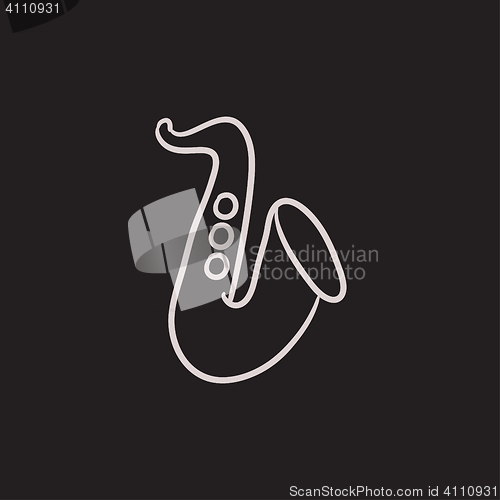 Image of Saxophone sketch icon.