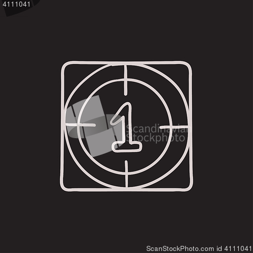 Image of Countdown sketch icon.