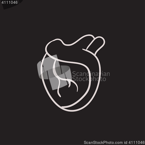 Image of Heart sketch icon.