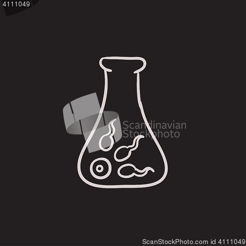 Image of In vitro fertilisation sketch icon.
