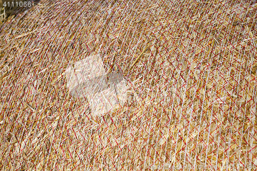 Image of stack of straw in the field