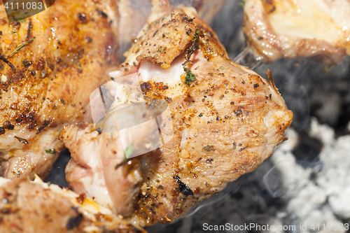 Image of barbecue pork, close-up