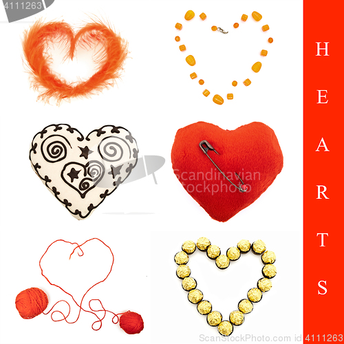 Image of Heart shapes set