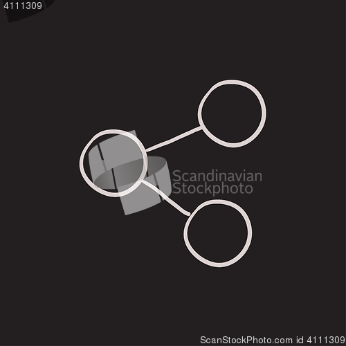 Image of Social network sketch icon.