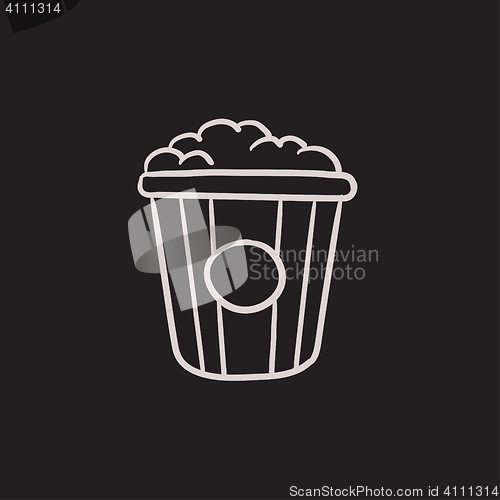 Image of Popcorn sketch icon.