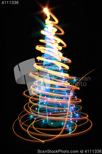 Image of color christmas tree