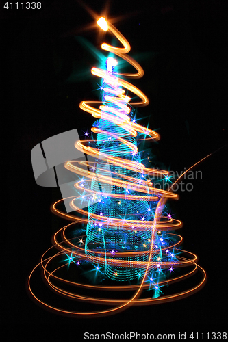 Image of color christmas tree