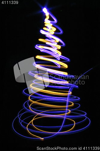 Image of color christmas tree