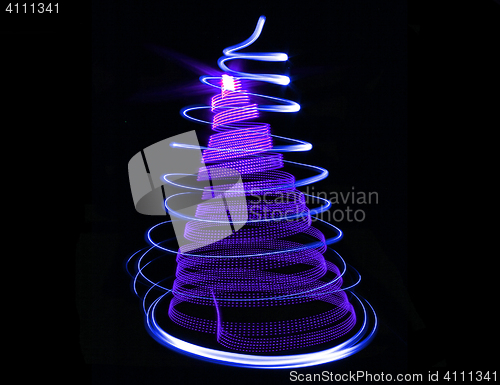 Image of color christmas tree