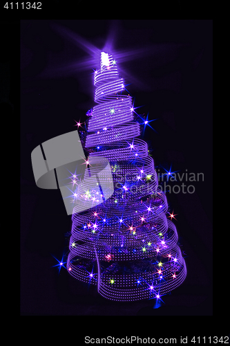 Image of color christmas tree