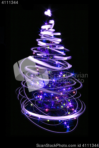 Image of color christmas tree