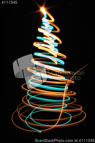 Image of color christmas tree