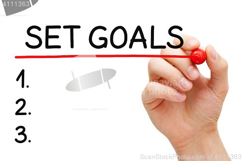Image of Set Goals List Concept
