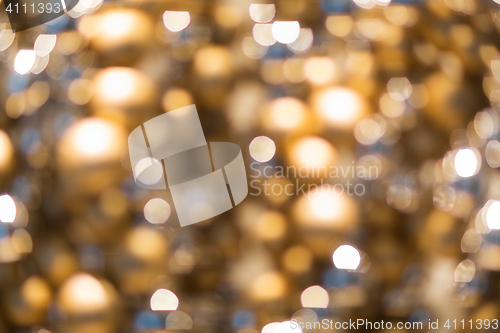 Image of golden christmas decoration or garland lights