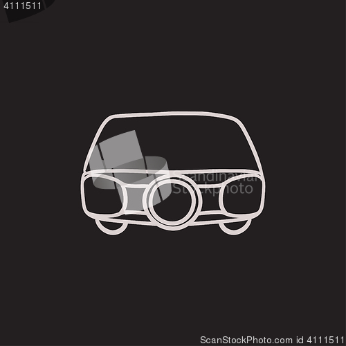 Image of Multimedia projector sketch icon.