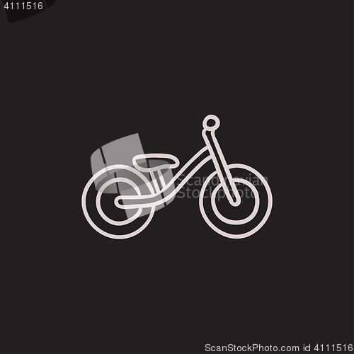 Image of Child bike sketch icon.