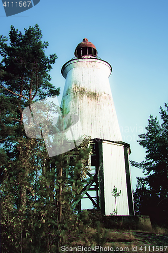 Image of Old Ruined Wooden Lighthouse