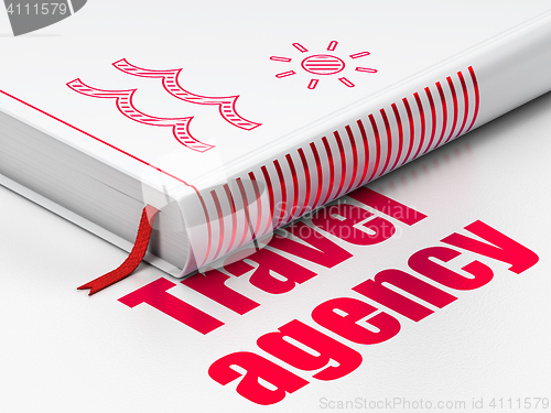 Image of Travel concept: book Beach, Travel Agency on white background