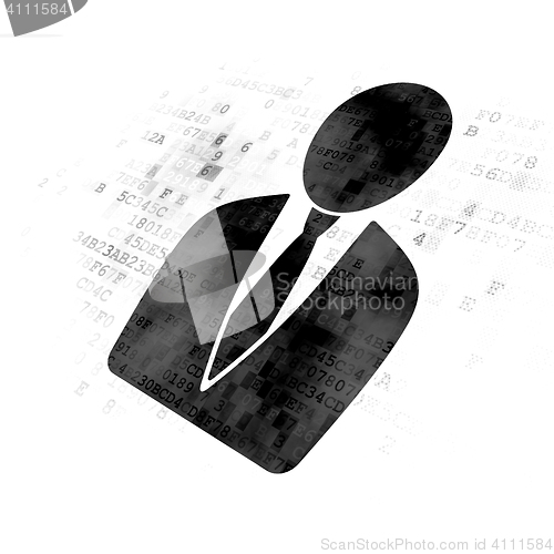 Image of News concept: Business Man on Digital background