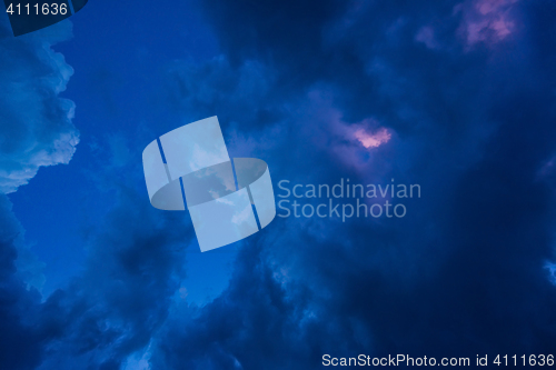 Image of  dark clouds before a thunder-storm