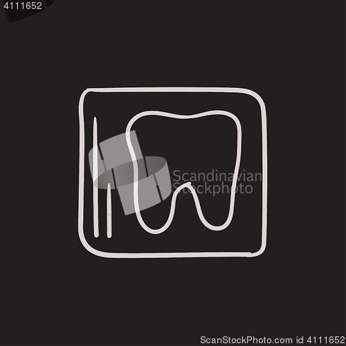 Image of X-ray of tooth sketch icon.