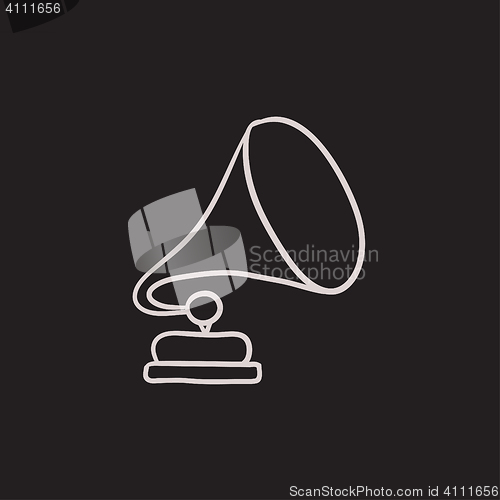 Image of Gramophone sketch icon.