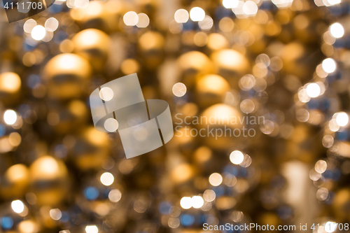 Image of golden christmas decoration or garland of beads