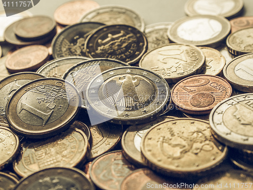 Image of Vintage Euro coins