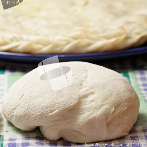 Image of Pieces of dough and pie