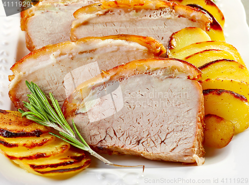 Image of roasted pork slices