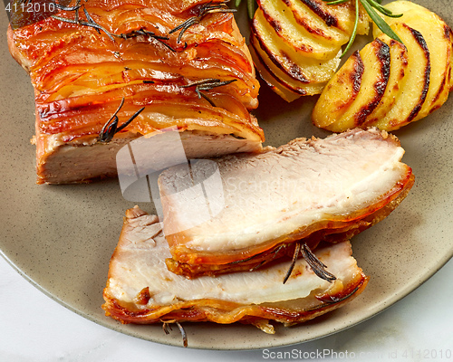 Image of roasted pork slices