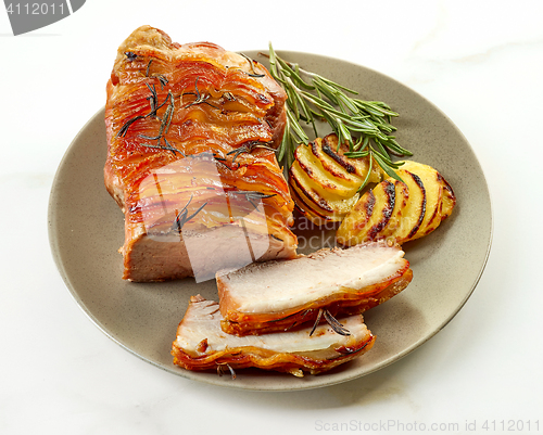 Image of roasted pork slices