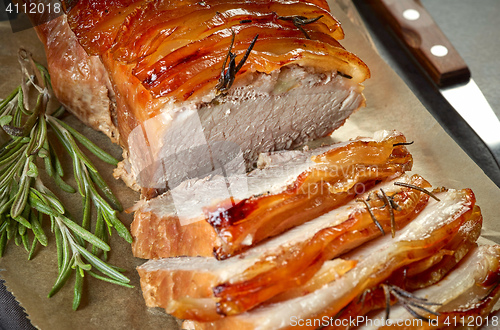 Image of roasted pork slices