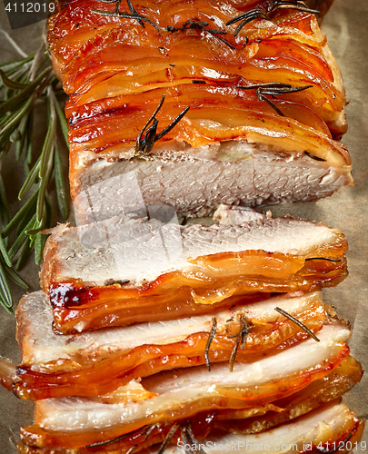 Image of roasted pork slices