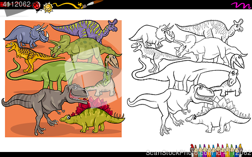 Image of dino characters coloring book