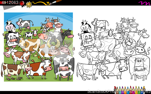 Image of cow characters coloring book