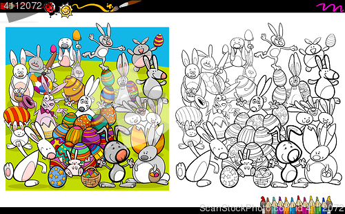 Image of easter characters coloring book