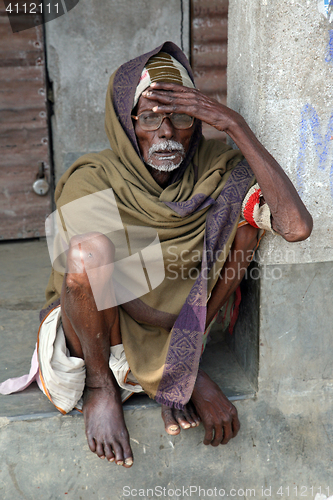 Image of Portrait of a day laborer in Bosonti, West Bengal, India