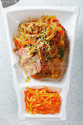 Image of Glass noodles appetizer above view