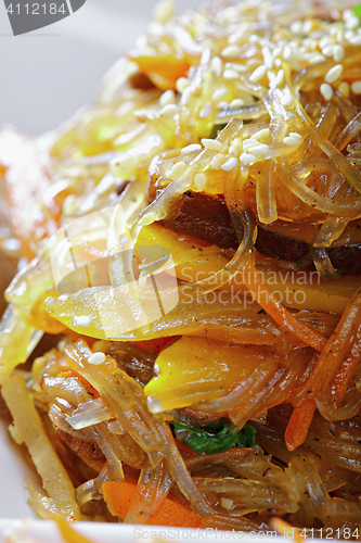 Image of Glass noodles appetizer closeup