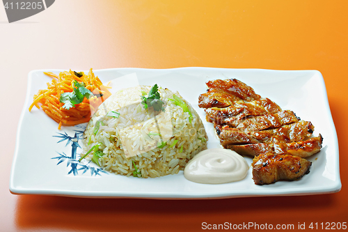 Image of Grilled pork with rice