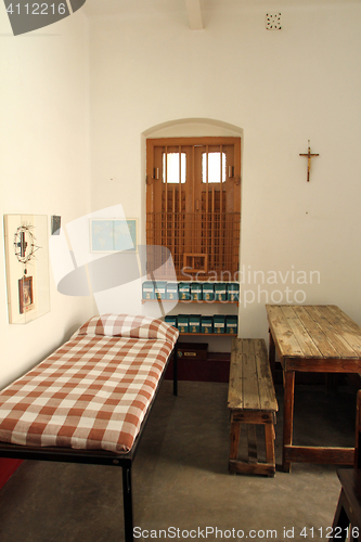 Image of The former room of Mother Teresa at Mother House in Kolkata, West Bengal, India