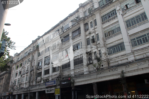 Image of Colonial style building built in 1930, Park Street in Kolkata, India