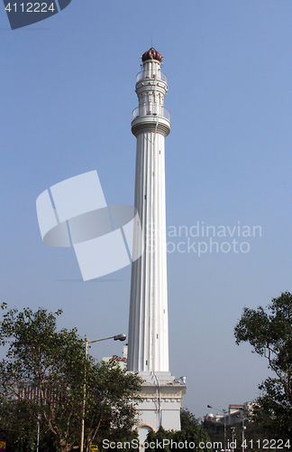 Image of Shaheed Minar formerly known as the Ochterlony Monument in Kolkata, India