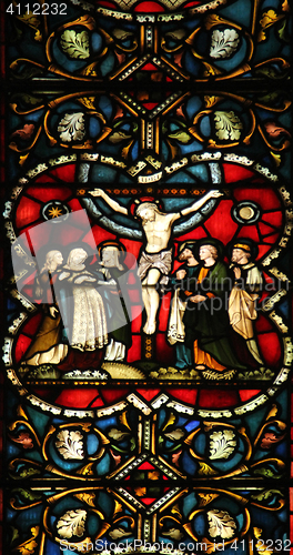 Image of Stained glass window in St John s Church in Kolkata, India