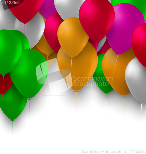Image of Birthday Background with Colorful Balloons for Your Party 
