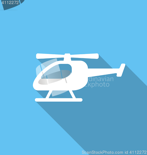 Image of Flat Icon of Helicopter